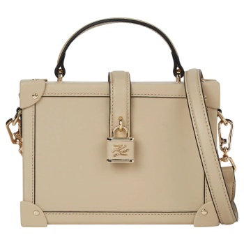 γυναικεία δερμάτινη k/autograph τσάντα τσάντα μπεζ karl