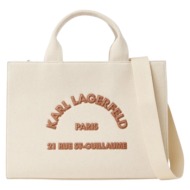 γυναικεία k/rsg md tote τσάντα εκρού karl lagerfeld b2w50010-106 natural