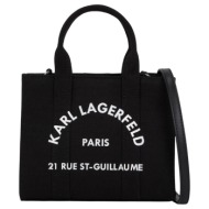 γυναικεία k/rsg mini tote τσάντα μαύρη karl lagerfeld a3w50118-999 black