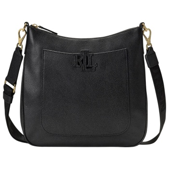 γυναικεία δερμάτινη cameryn τσάντα χιαστί μαύρη ralph