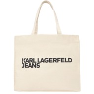 γυναικεία shopper τσάντα εκρού karl lagerfeld jeans a1w50002-106 natural