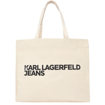 γυναικεία shopper τσάντα εκρού karl lagerfeld jeans