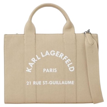 γυναικεία k/rsg tote τσάντα μπεζ karl lagerfeld