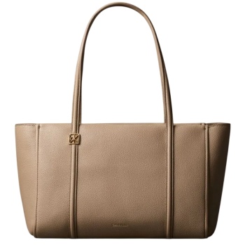 γυναικεία tote τσάντα μπεζ calvin klein lv04f3424g-vfu