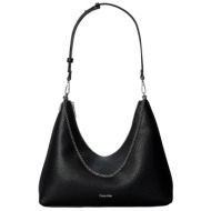 γυναικεία hobo τσάντα μαύρη calvin klein lv04f3495g-ub1