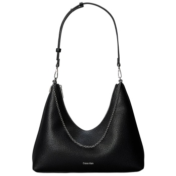 γυναικεία hobo τσάντα μαύρη calvin klein lv04f3495g-ub1