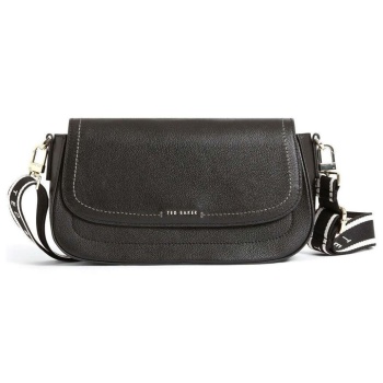 γυναικεία δερμάτινη louiize τσάντα χιαστί μαύρη ted baker