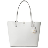 γυναικεία τσάντα διπλής όψεως λευκή ralph lauren 431795329078-white