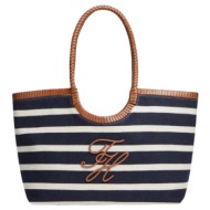 γυναικεία tote τσάντα navy μπλε tommy hilfiger aw0aw18400-0gy