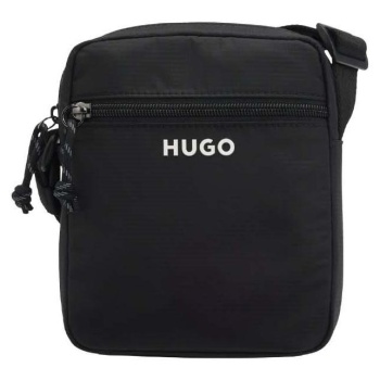 ανδρική everet τσάντα χιαστί μαύρη hugo 50563508-001