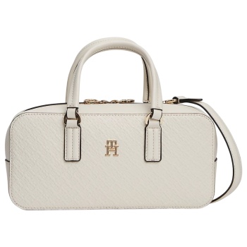 γυναικεία τσάντα χιαστί εκρού tommy hilfiger aw0aw18415-aeo