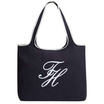 γυναικεία th summer tote τσάντα navy μπλε tommy hilfiger