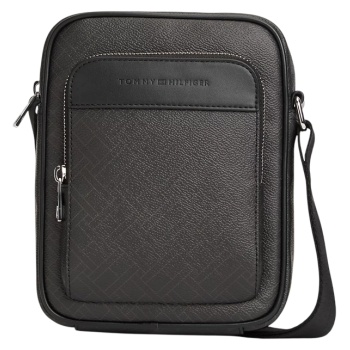 ανδρικό τσαντάκι χιαστί μαύρο tommy hilfiger am0am14138-bds
