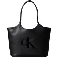 γυναικεία ck shopper τσάντα μαύρη calvin klein lv04f3562g-ub1