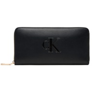 γυναικείο πορτοφόλι μαύρο calvin klein lv04f1077g-ub1
