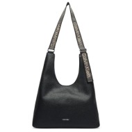 γυναικεία τσάντα ώμου μαύρη calvin klein lv04f3643g-ub1