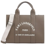 γυναικεία k/rsg tote τσάντα καφέ karl lagerfeld b1w30041-2pr taupe