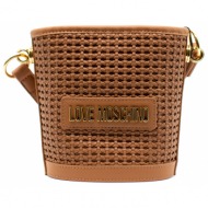 γυναικεία bucket τσάντα καφέ love moschino jc4322pp0gkz1-20a