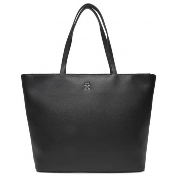 γυναικεία th essential tote τσάντα μαύρη tommy hilfiger σε προσφορά