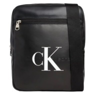 ανδρική monogram reporter τσάντα χιαστί μαύρη calvin klein k50k511523-beh