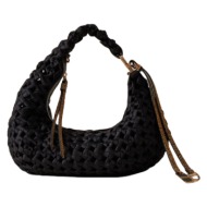 γυναικεία hobo τσάντα μαύρη borbonese 924826-aq3 x80
