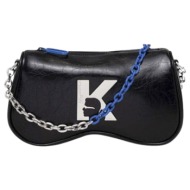 γυναικεία τσάντα ώμου μαύρη karl lagerfeld jeans 241j3015-j101 black