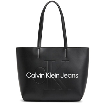 γυναικεία shopper τσάντα μαύρη calvin klein k60k610276-bds σε προσφορά
