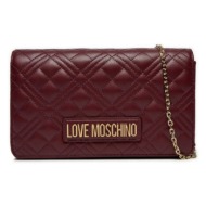 γυναικεία τσάντα χιαστί μπορντό love moschino jc4079pp1lla0-552