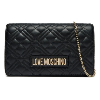 γυναικεία τσάντα χιαστί μαύρη love moschino