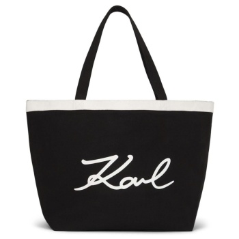 γυναικεία k/signature shopper τσάντα μαύρη karl lagerfeld