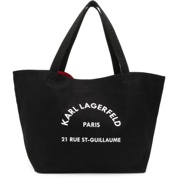 γυναικεία k/rue st guillaume canvas tote τσάντα μαύρη karl σε προσφορά