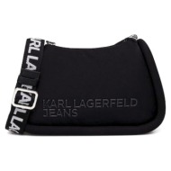 γυναικεία puffy baguette τσάντα μαύρη karl lagerfeld jeans 246j3018-j101 black