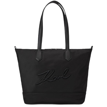 γυναικεία k/signature nylon md tote τσάντα μαύρη karl σε προσφορά