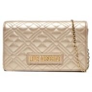 γυναικεία τσάντα χιαστί χρυσή love moschino jc4079pp1mla1-96a