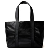 γυναικεία αδιάβροχη tote τσάντα μαύρη calvin klein lv04f3211g-ub1