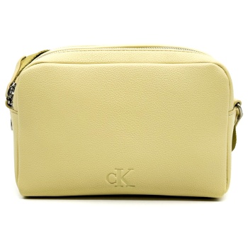 γυναικεία τσάντα χιαστί κίτρινη calvin klein lv04k3124g-rm0