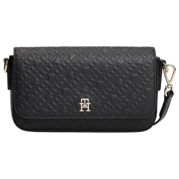 γυναικεία τσάντα χιαστί μαύρη tommy hilfiger aw0aw18002-bds σε προσφορά