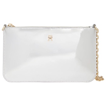 γυναικεία τσάντα-φάκελος ασημί tommy hilfiger aw0aw18219-pe6 σε προσφορά