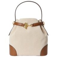 γυναικεία bucket τσάντα καφέ ralph lauren 431p04294005-tan