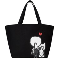 γυναικεία ikon valentine shopper τσάντα μαύρη karl lagerfeld b1w50052-999 black