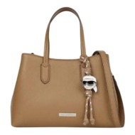 γυναικεία ikon τσάντα καφέ karl lagerfeld b1w30003-2dh mushroom brown
