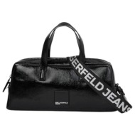 γυναικεία bowling glossy τσάντα μαύρη karl lagerfeld jeans b1w30144-999 black