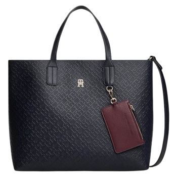 γυναικεία icon satchel τσάντα navy μπλε tommy hilfiger