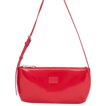 γυναικεία τσάντα ώμου κόκκινη tommy jeans aw0aw17866-xle