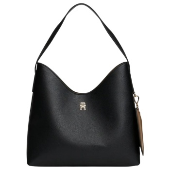 γυναικεία th icon τσάντα μαύρη tommy hilfiger aw0aw18140-bds