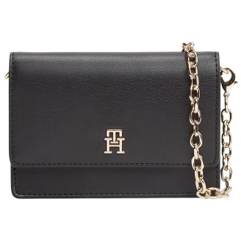 γυναικείο πορτοφόλι μαύρο tommy hilfiger aw0aw18248-bds σε προσφορά