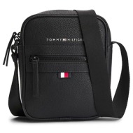 ανδρική mini reporter τσάντα μαύρη tommy hilfiger am0am09504-bds