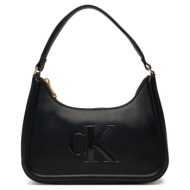 γυναικεία τσάντα ώμου μαύρη calvin klein lv04f3230g-ub1