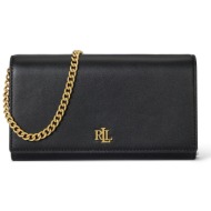 γυναικείο δερμάτινο adair ii τσαντάκι μαύρο ralph lauren 432980206001-black