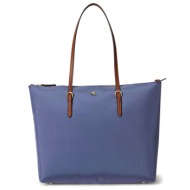 γυναικεία keaton τσάντα μπλε ralph lauren 431916737047-blue/tan